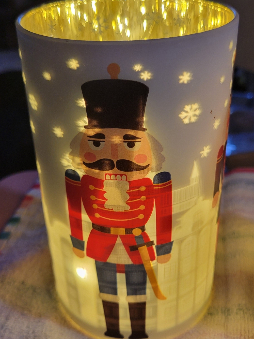 Nutcracker Decorative LED Candle Holders - Yellow Accent - Picture 5 of 6